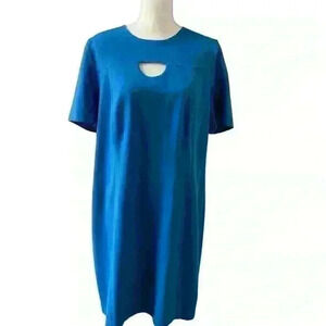 Akris Punto blue fully lined dress size 16